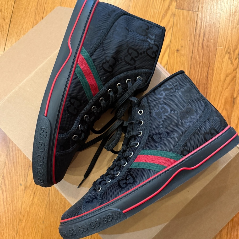 Gucci Tennis 1977 High-Top Sneakers - Picture 2 of 4